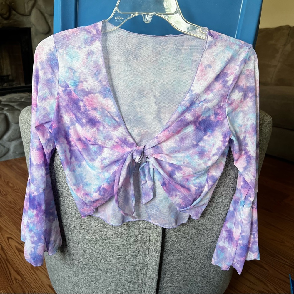 Tie-Dye Purple and Pink Girl’s Swim Cover-Up Set